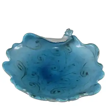 Fratelli Toso Murano Aventurine Blue Glass "Starry Night" Bowl
