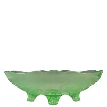 Cambridge Green Art Deco/Depression Glass Bowl - Etched Urn