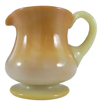 Victorian Uranium Orange Glass Jug / Creamer