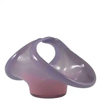 Vasart Signed Pink & Purple Mottled Glass Bowl B003