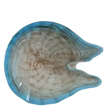 Vetro Artistico Veneziano Murano Glass Aventurine Bowl