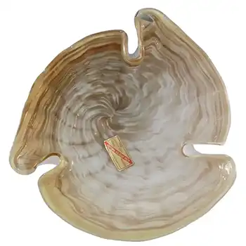 Vetro Artistico Veneziano Murano Glass Aventurine Bowl