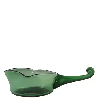 Empoli Verde Italian Green Glass Bowl w/ Applied Handle