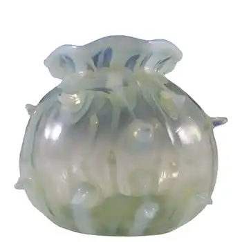 Victorian 1890's Opalescent / Pearline Glass Thorn Vase