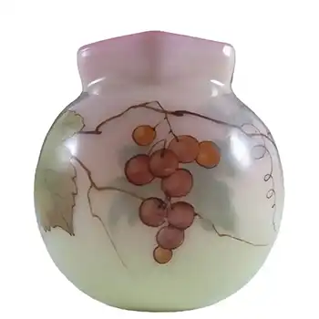 Thomas Webb Victorian Burmese Uranium Glass Vase