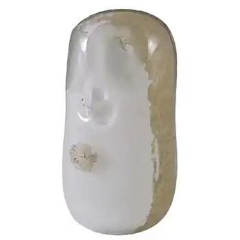 Wedgwood Cream + White Glass Owl Paperweight - Marked