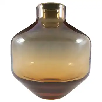 Wedgwood/Stennett-Willson Amber Glass Vase - Marked