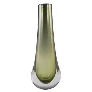 Whitefriars #9571 Sage Green Glass Teardrop Vase