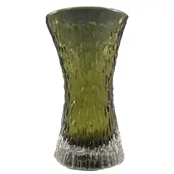 Whitefriars #9836 Baxter Sage Textured Glass Hourglass Vase