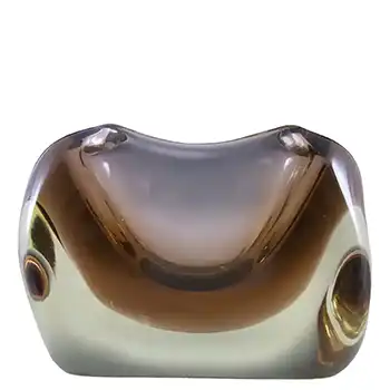 Zelezny Brod Czech Amber Glass Vase - Miloslav Klinger