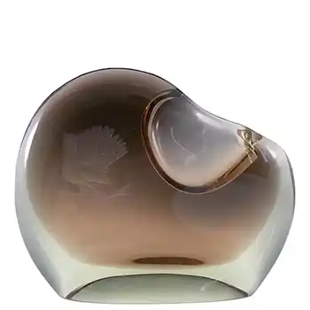 Zelezny Brod Sklo (ZBS) Czech Amber Glass Vase