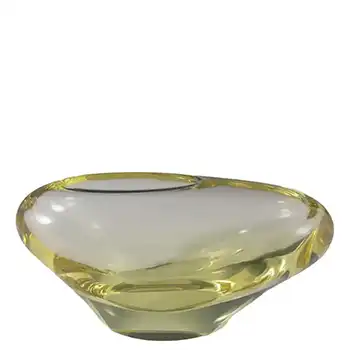 Zelezny Brod Sklo Citrine Yellow Czech Glass Vase