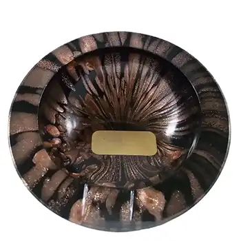 V Nason & C Murano Aventurine Glass Bowl - Labelled