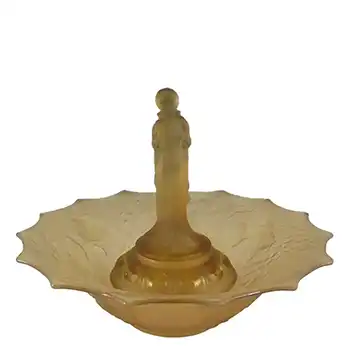 Walther Art Deco Amber Glass Lilli/Undine Centerpiece Set