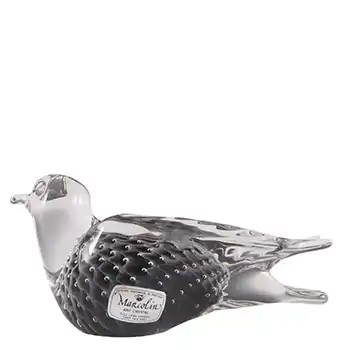 Marcolin / FM Konstglas Fumato Glass Bird - Signed + Labelled
