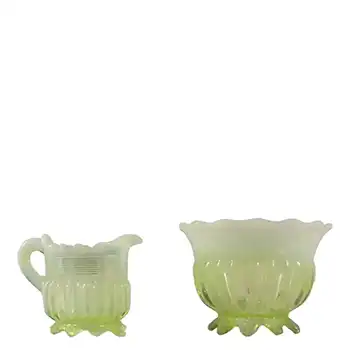 Davidson Primrose Pearline Glass 'Lady Caroline' Bowl + Creamer