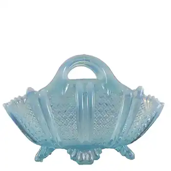 Davidson 1900's Blue Pearline Glass 'Richelieu' Bowl