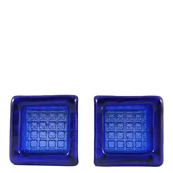 Reijmyre Pair Swedish Blue Glass Bowls - Labelled