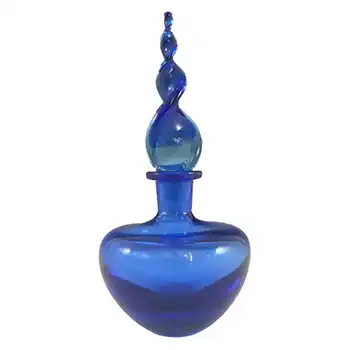 Murano Blue Sommerso 1950's Glass Decorative Bottle