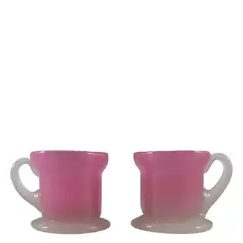 Pair of Stevens + Williams Stourbridge Alabaster Glass Cups