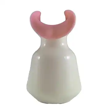 Victorian Uranium Custard Glass Pink & Ivory Cased Vase