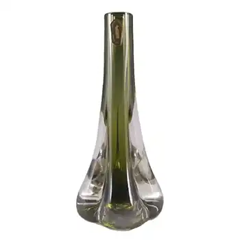Whitefriars #9728 Baxter Sage Green Glass Elephant Foot Vase