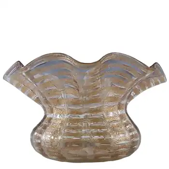 Salviati Murano Copper Aventurine Glass Finger Bowl