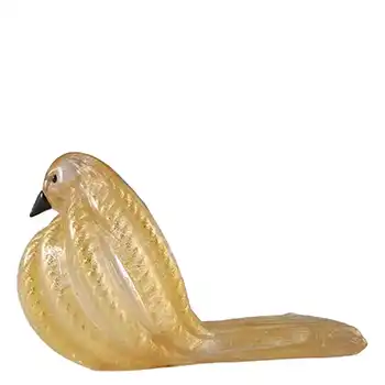Barovier & Toso Murano Cordonato d'Oro Gold Leaf Glass Bird