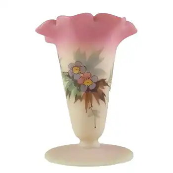 Thomas Webb Victorian Burmese Uranium 'Hawthorn' Glass Vase