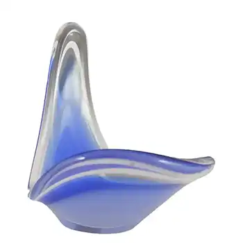 Flygsfors Coquille Glass Bowl by Paul Kedelv Signed '59
