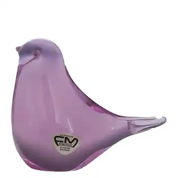 FM Konstglas/Ronneby Neodymium Glass Bird - Labelled