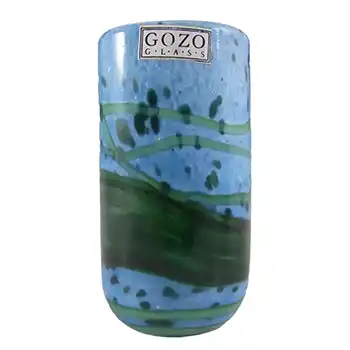 Gozo Maltese Glass 'Seaweed' Vase - Signed + Labelled