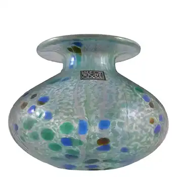 Isle of Wight Studio / Harris 'Summer Fruits' Blue Glass Vase