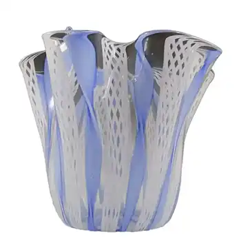 Murano Glass Zanfirico Fazzoletto Handkerchief Vase
