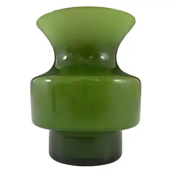Lindshammar Gunnar Ander Swedish Green Glass Vase