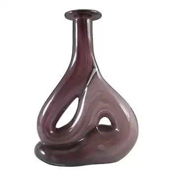 Mtarfa Maltese Organic Purple & White Glass Vase - Signed