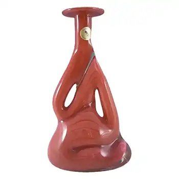 Mtarfa Maltese Organic Pink & White Glass Vase - Signed