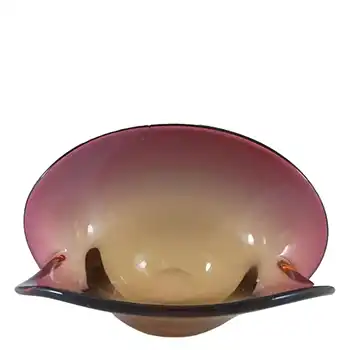 Seguso Dalla Venezia Murano Pink Glass Clam Bowl/Vase #1