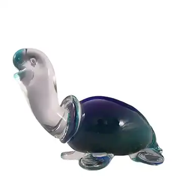 V. Nason & Co Murano Blue Glass Tortoise Sculpture - Signed