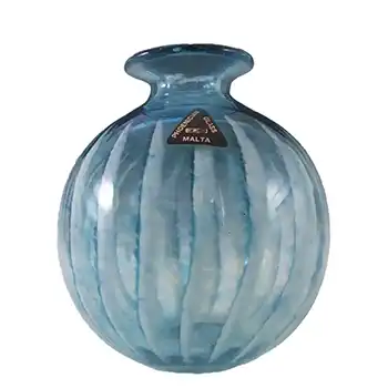 Phoenician Maltese Blue Glass Vase - Signed & Labelled