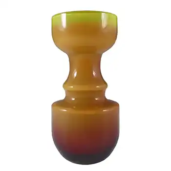 Aseda Swedish Amber Glass Hooped Vase by Bo Borgstrom #B15/58