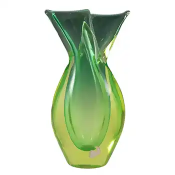 Arte Nuova Pustetto & Zanetti Murano Sommerso Uranium Glass Vase