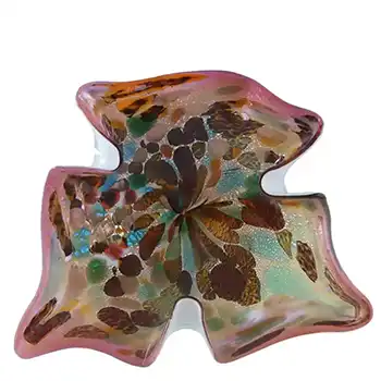 Vetro Artistico Veneziano Murano Glass Aventurine Bowl #1