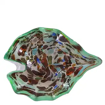 Vetro Artistico Veneziano Murano Glass Aventurine Bowl #2