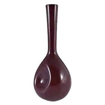 Elme Scandinavian Red Glass 'Dimpled' Vase by Gunnar Ander