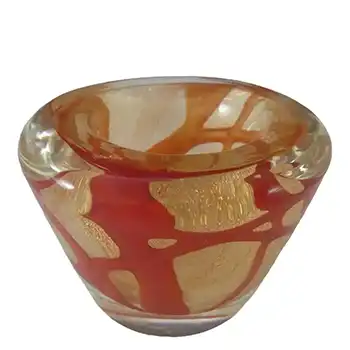 Barovier & Toso? Murano Gold Leaf Glass Zig Zag Bowl