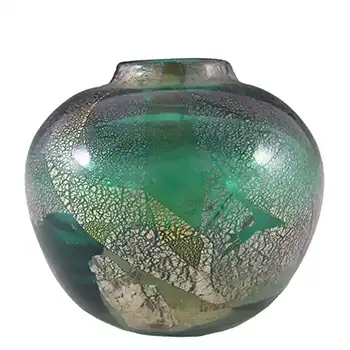 Isle of Wight Studio/Harris 'Azurene Green' Glass Vase