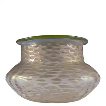 Art Nouveau 1900's Iridescent Glass Antique Vase