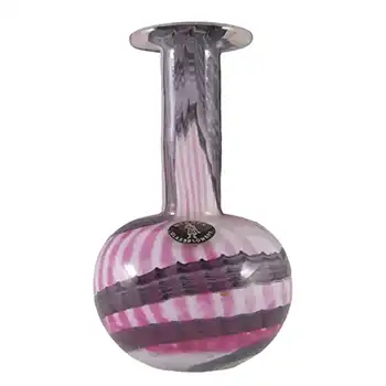 Mtarfa Maltese Organic Purple & White Glass Vase - Signed #3