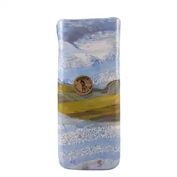 Mtarfa Maltese Marbled Blue & White Glass Vase - Signed